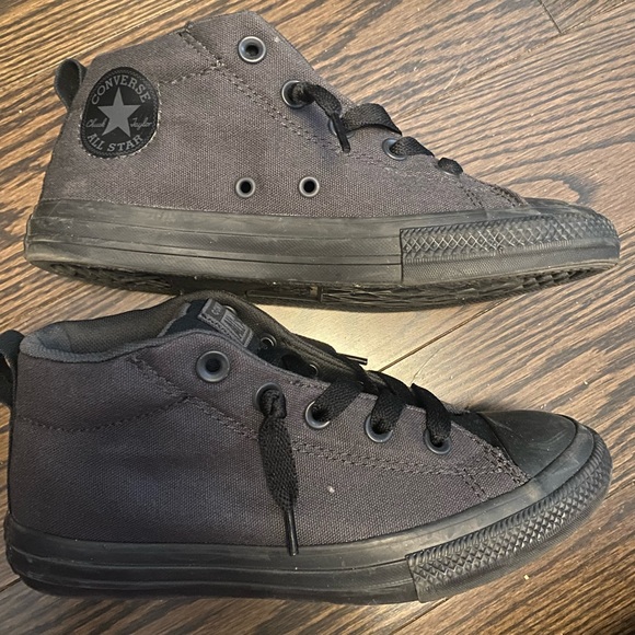 Converse All Star Street Mid Black/Black - Picture 1 of 3